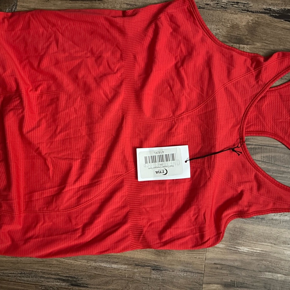 Zyia Bright Red Seamless Racerback Tank